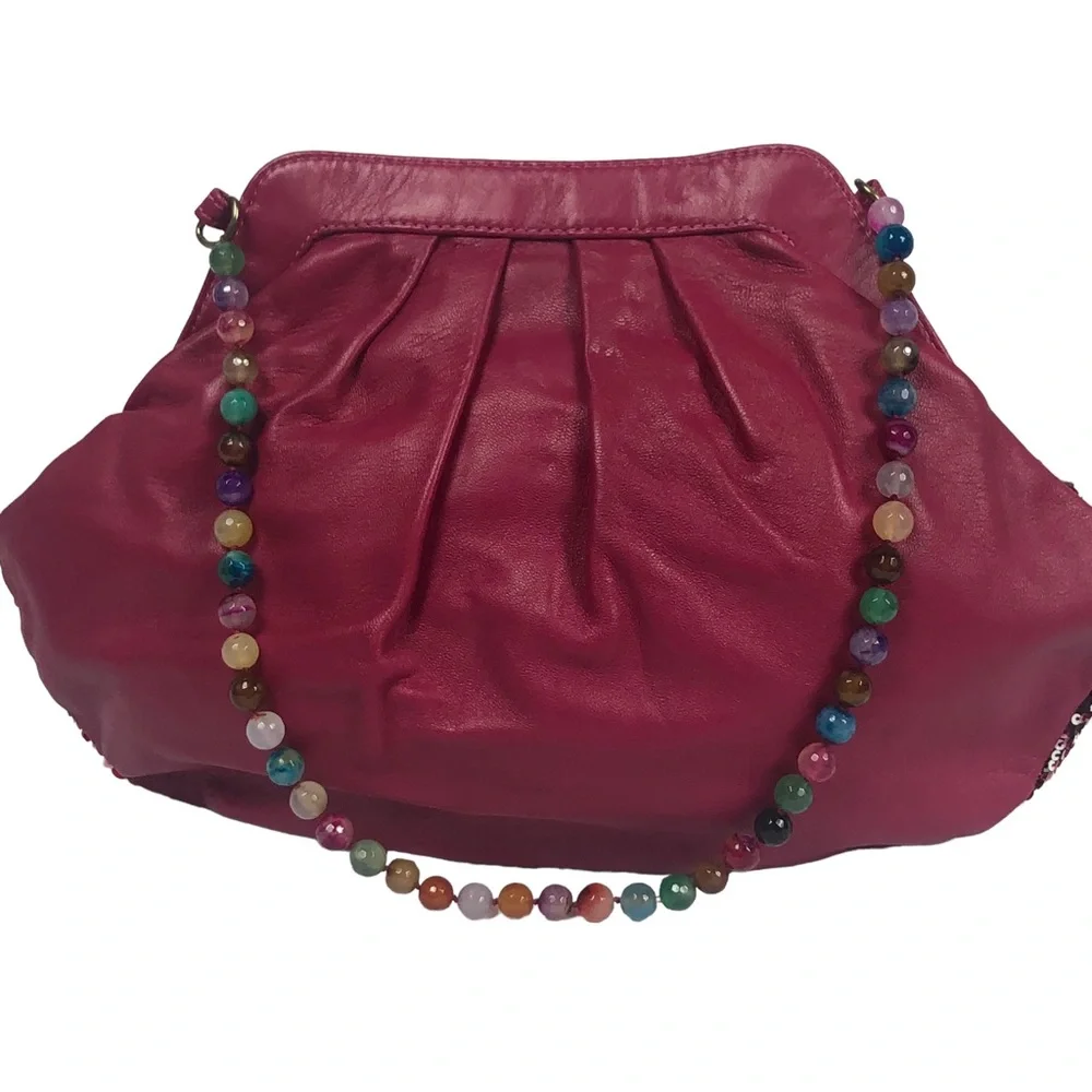 Rare Blumera Fire Agate Sequin Small Purse - Picture 10 of 12